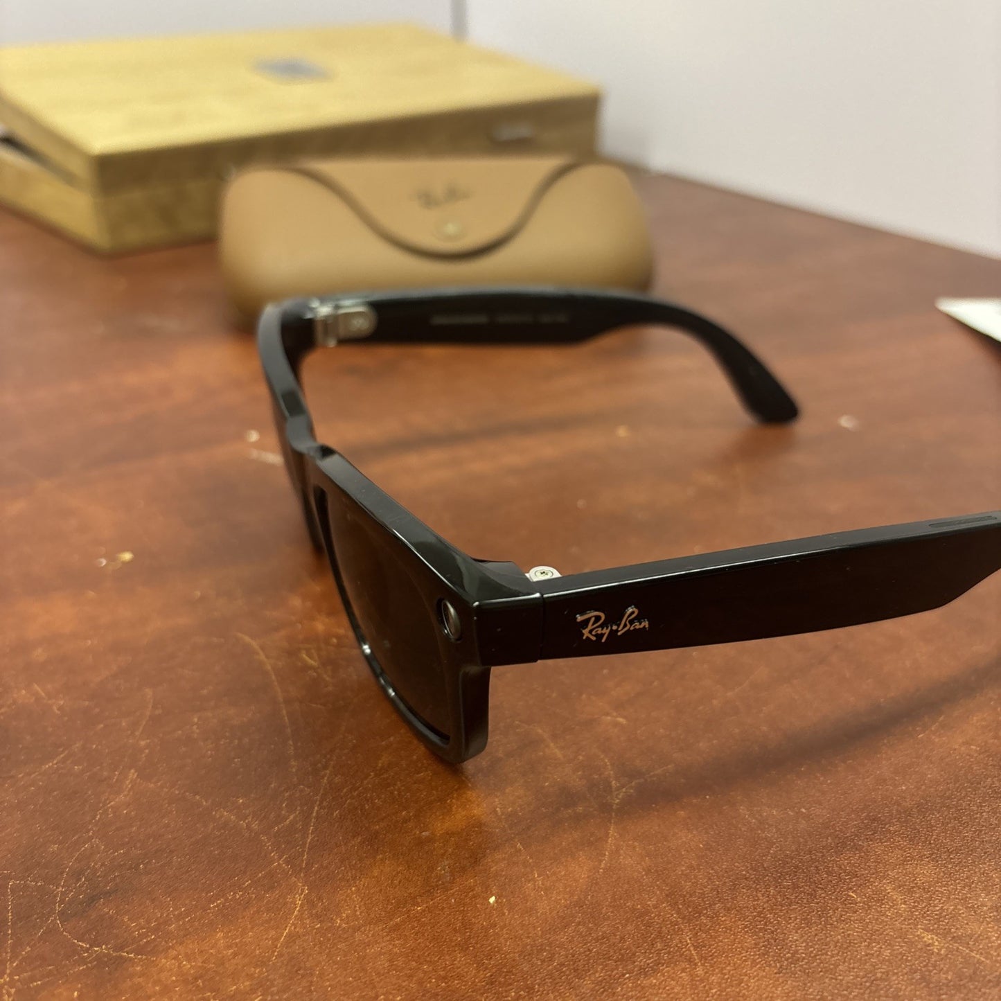 Ray-Ban Meta Wayfarer Meta Black AI Glasses with Green Lenses