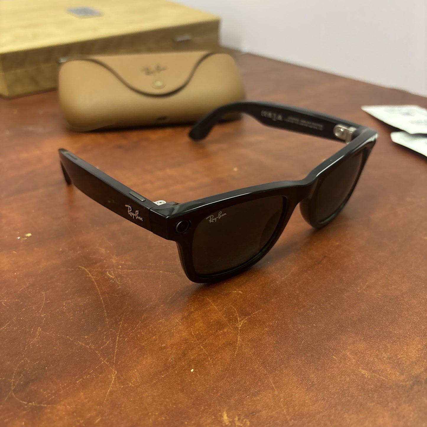Ray-Ban Meta Wayfarer Meta Black AI Glasses with Green Lenses