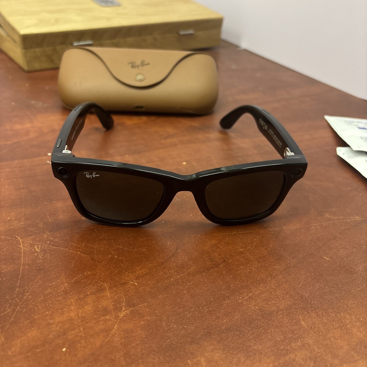 Ray-Ban Meta Wayfarer Meta Black AI Glasses with Green Lenses