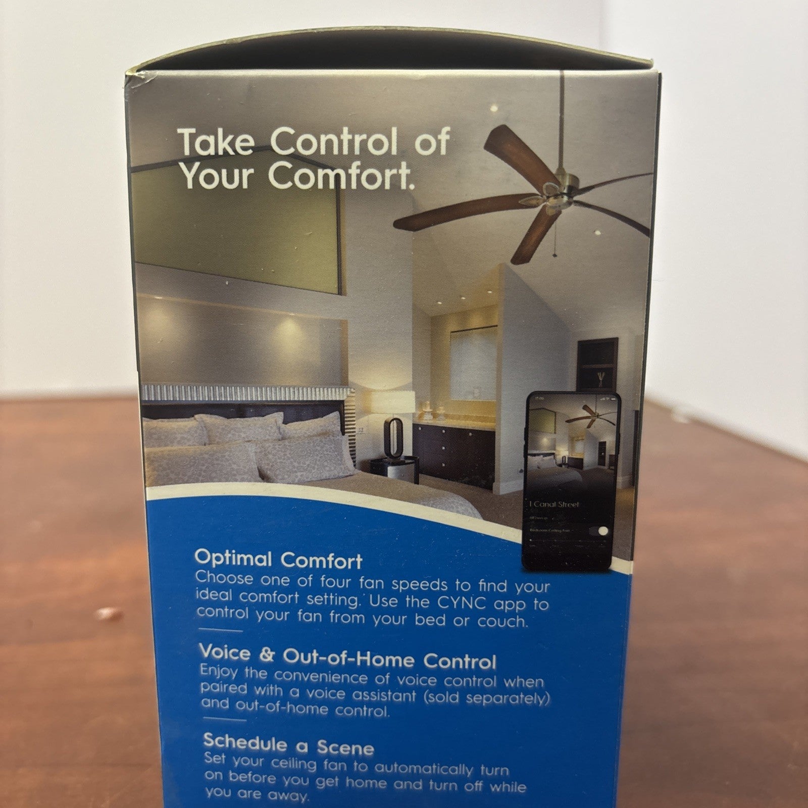 GE Cync Alexa Google Wi-Fi Smart Ceiling Fan Switch Neutral Wire - White
