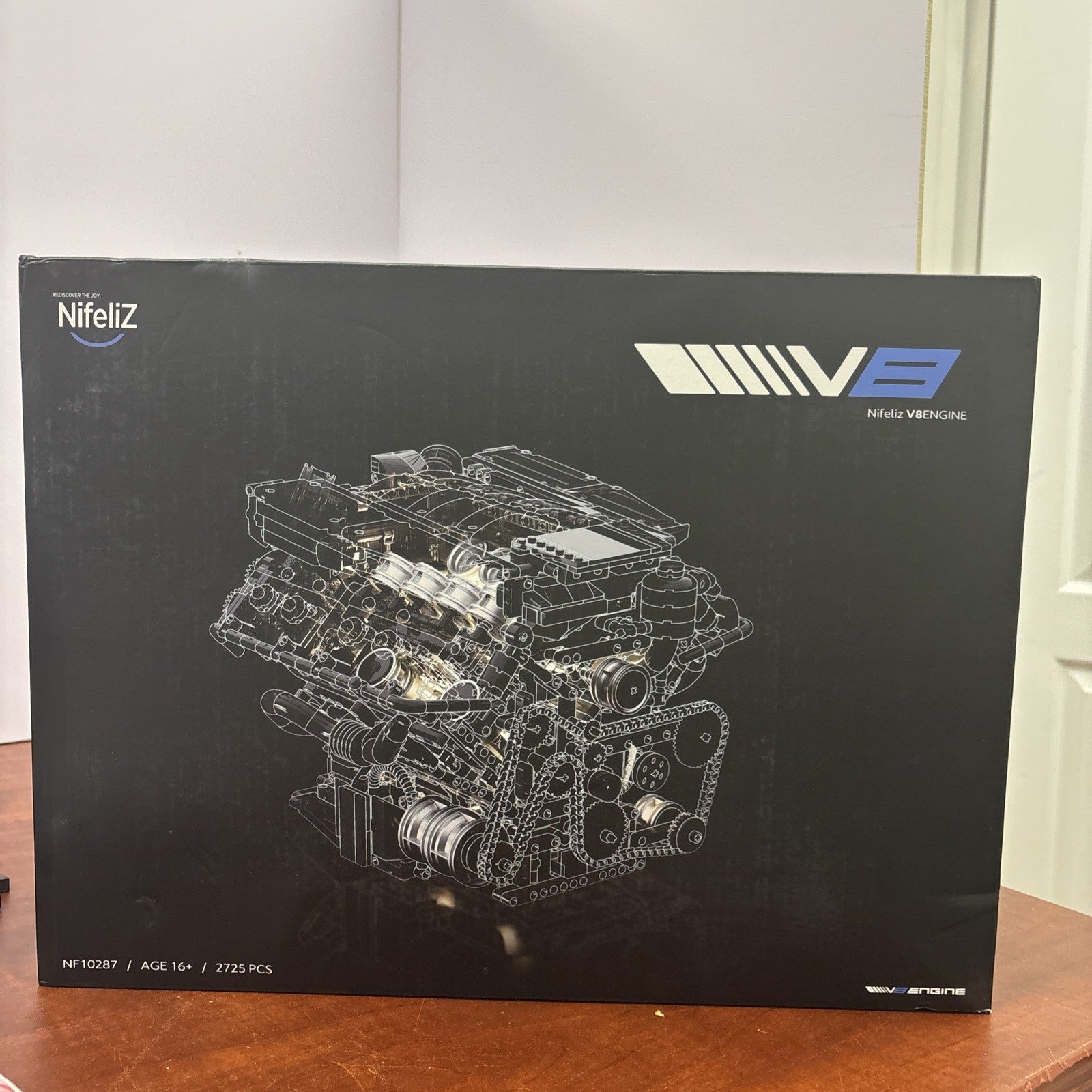 Nifeliz V8 Engine Building Set , Advanced Collector’s Engine Model For Adults