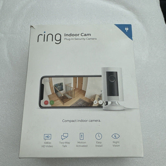 Ring Indooor Cam Plug-In Security Camera - White