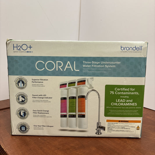 Brondell H2O+ Coral UC300 Three-Stage Undercounter Water Filtration System