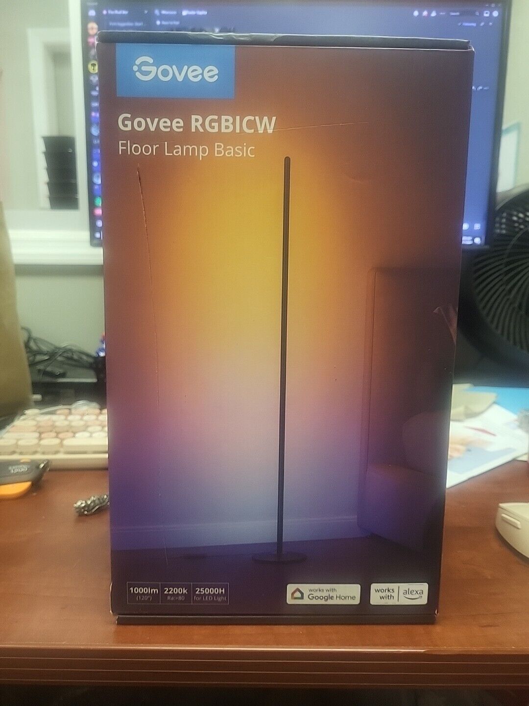 Govee LED Floor Lamp Basic RGBICW Govee H6076 Works W/ Alexa Color Changing