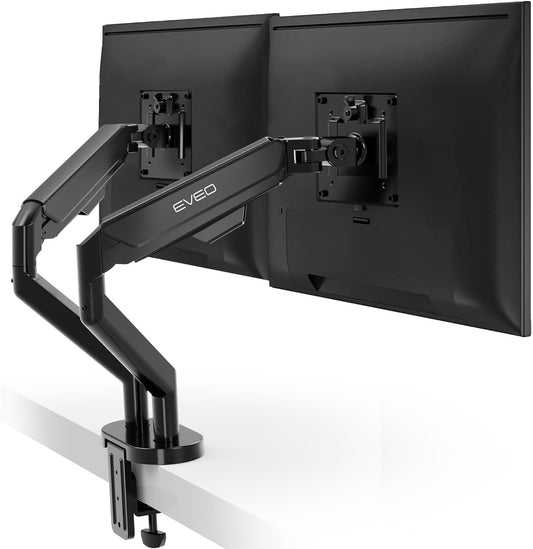 Eveo Full Motion Dual Computer Monitor Mount For 2 Screens