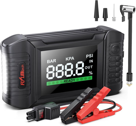 Flylinktech Jump Starter Power Bank With Air Compressor